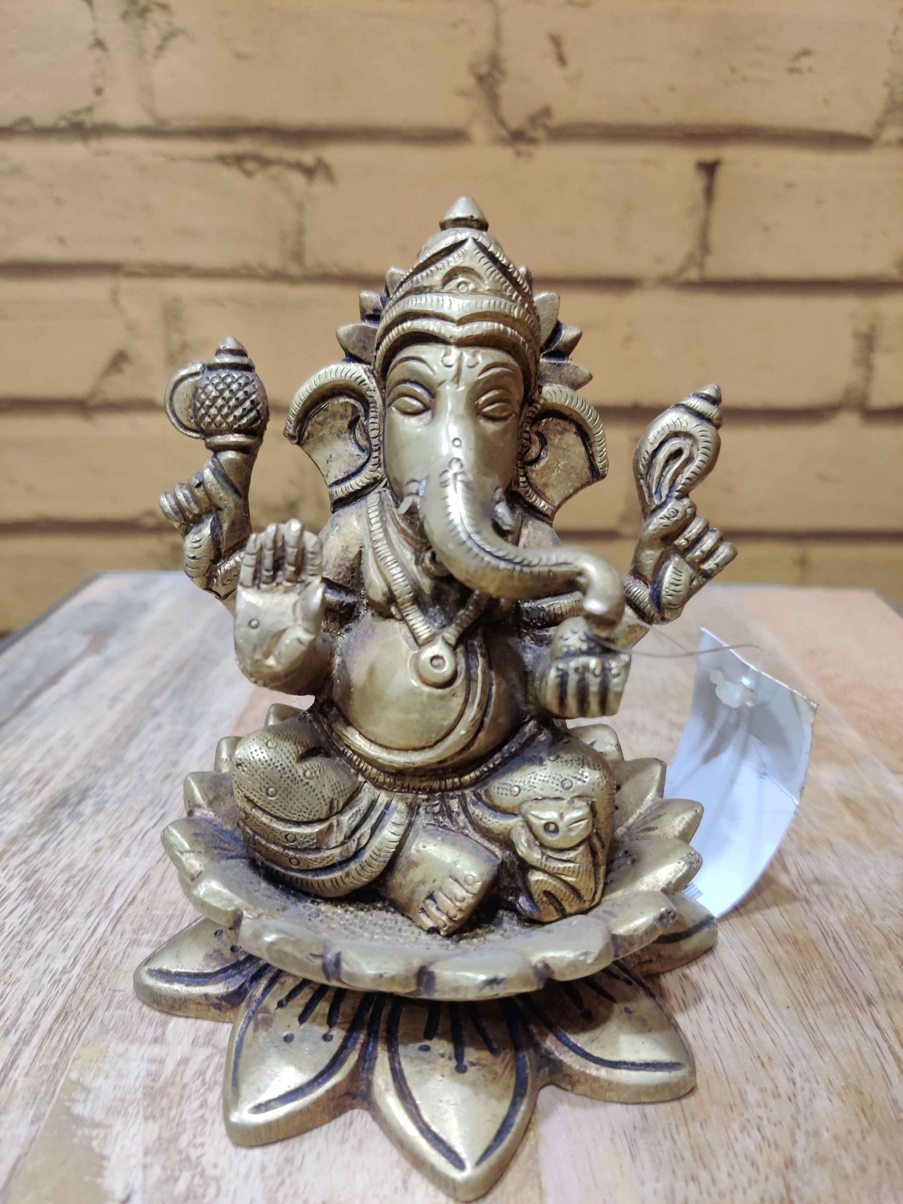 Brass Kamal Ganesha