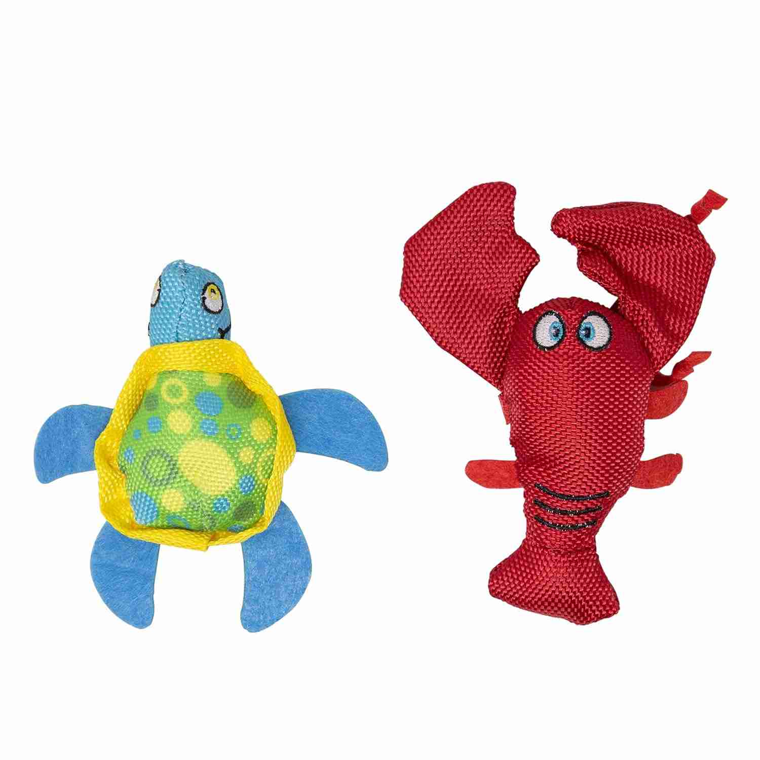Barkbutler Fofos Summer Turtle With Lobster Interactive Toy for Cats, 13.5 CM