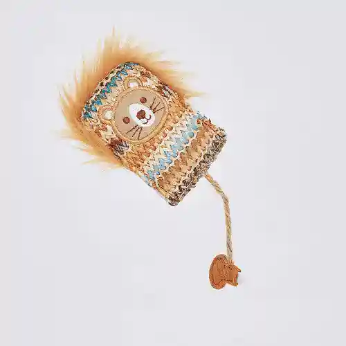 Barkbutler Fofos Interactive Catnip Chic Toy for Cats, Yellow Brown