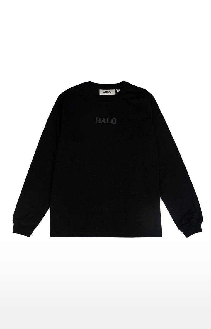 Men's Black Cotton Typographic Sweatshirts