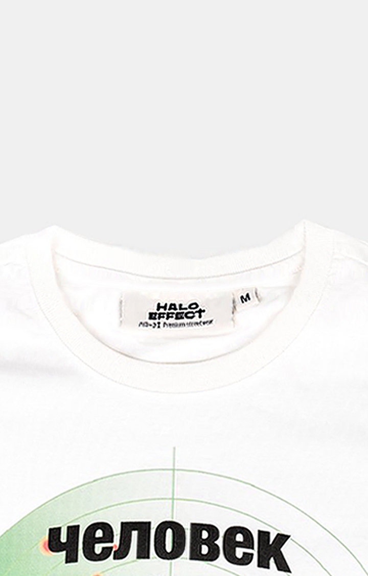 Men's White Cotton Typographic Sweatshirts