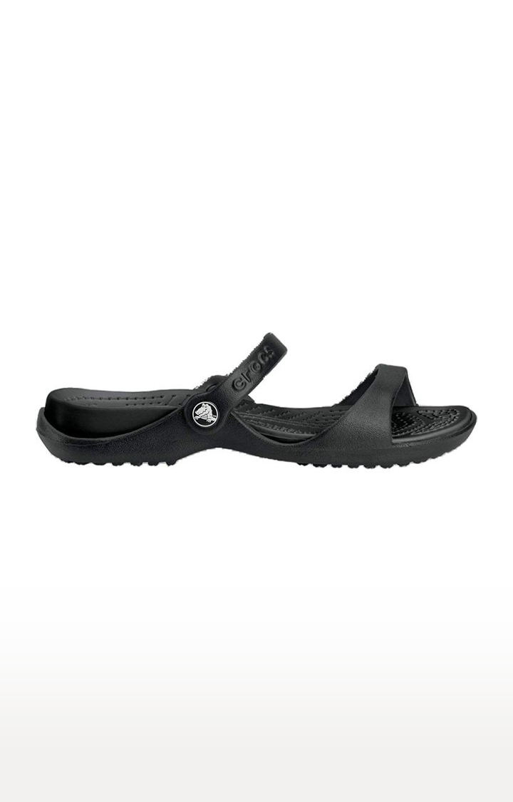 Crocs | Women's Black Solid Flat Slip-ons 1