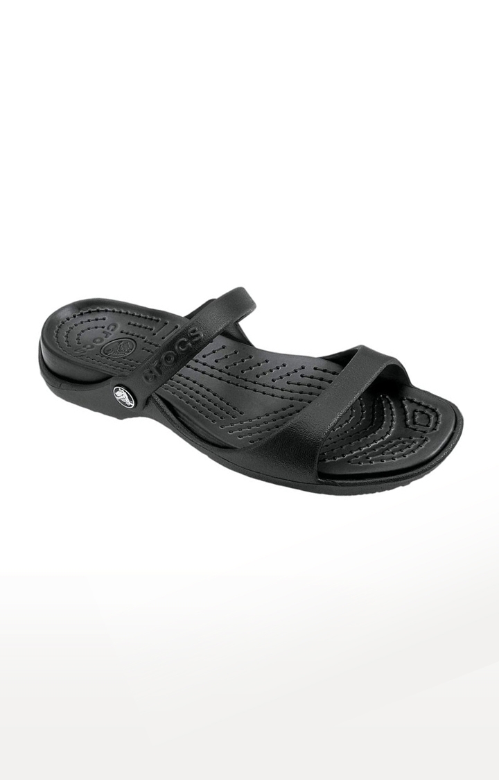 Crocs | Women's Black Solid Flat Slip-ons 0