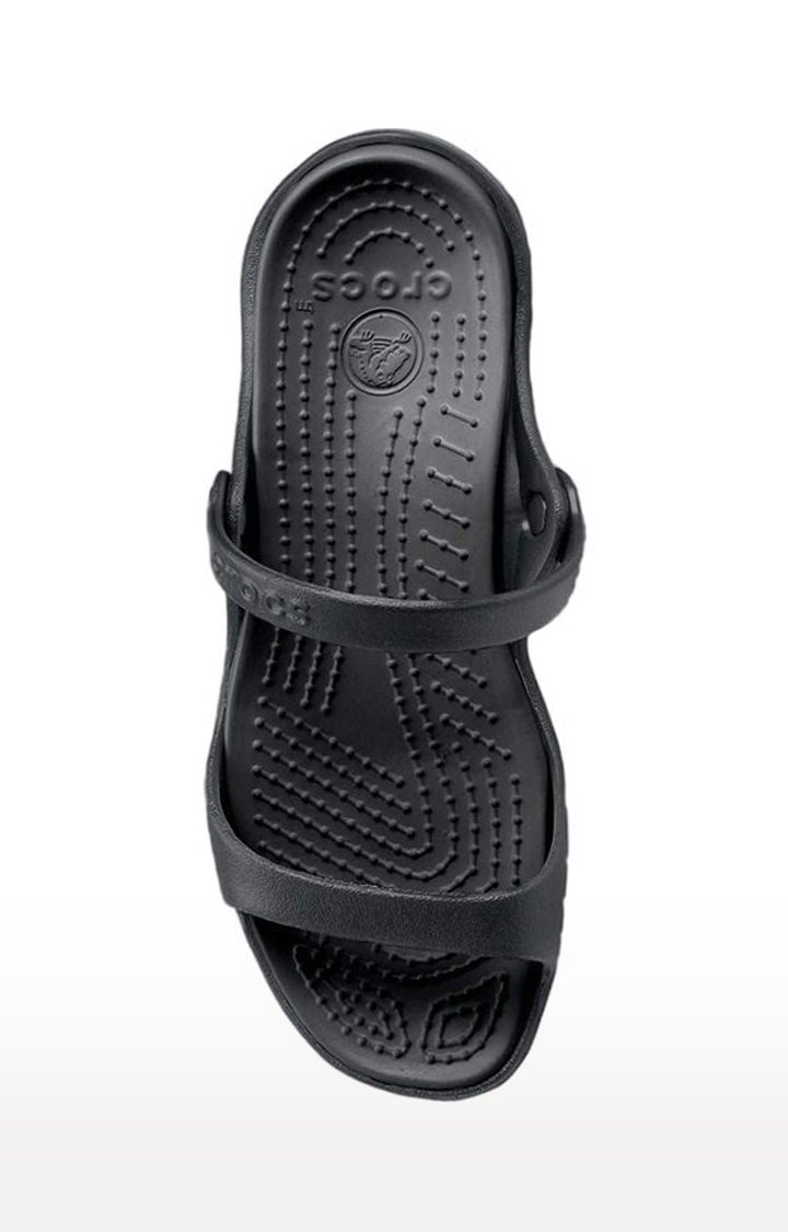 Crocs | Women's Black Solid Flat Slip-ons 2