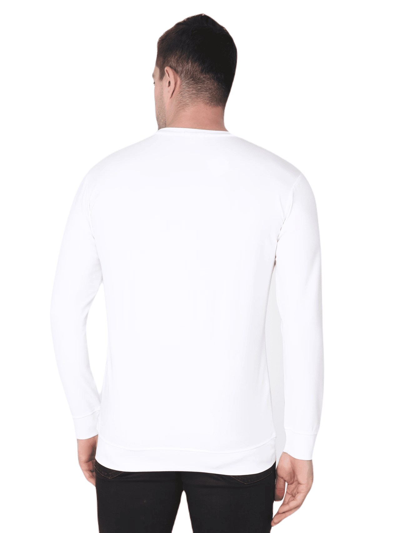 Albion  Mens Winter White Round Neck Sweatshirt