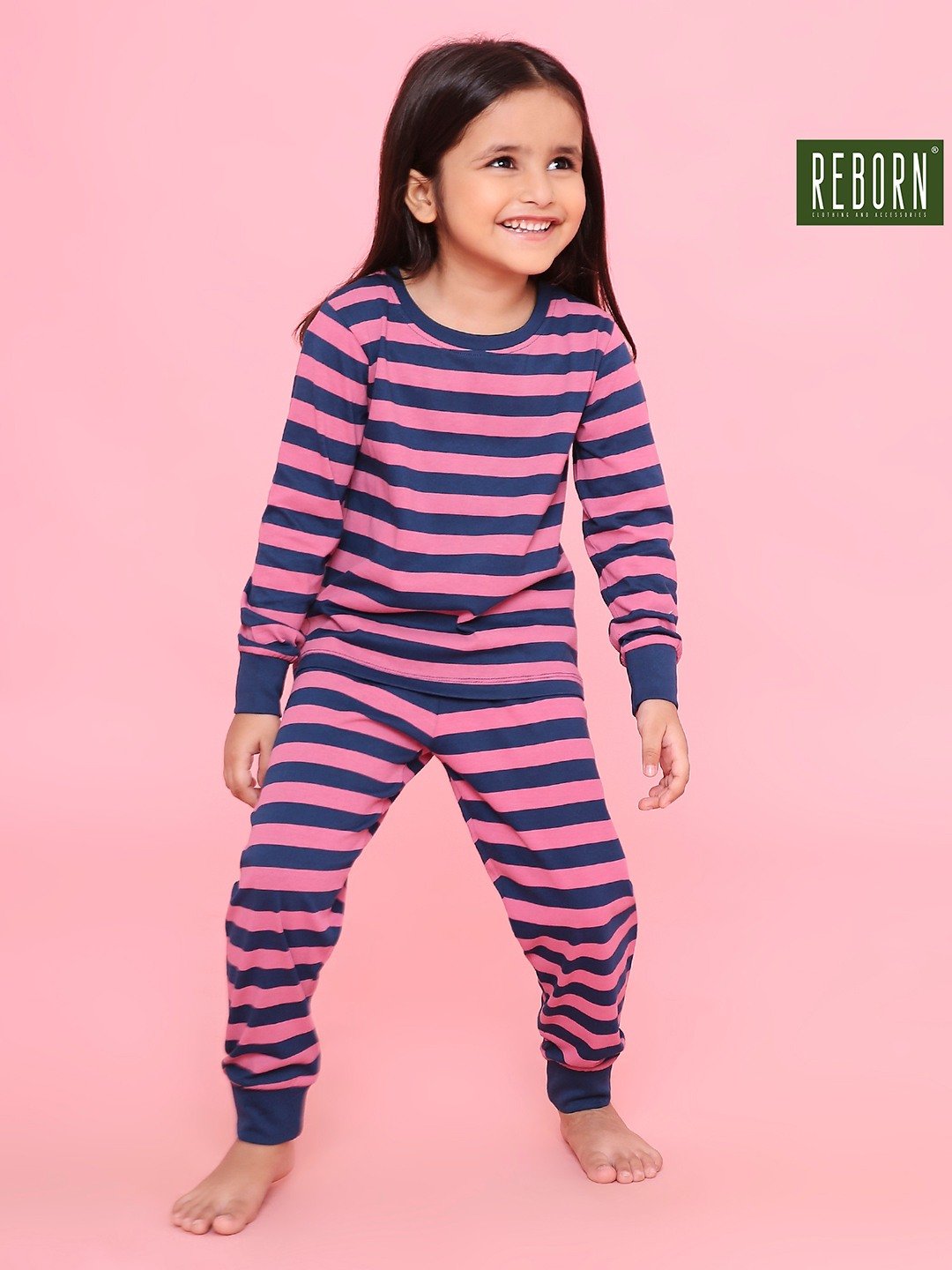 Girls- 2 piece printed cotton jogger lounge set