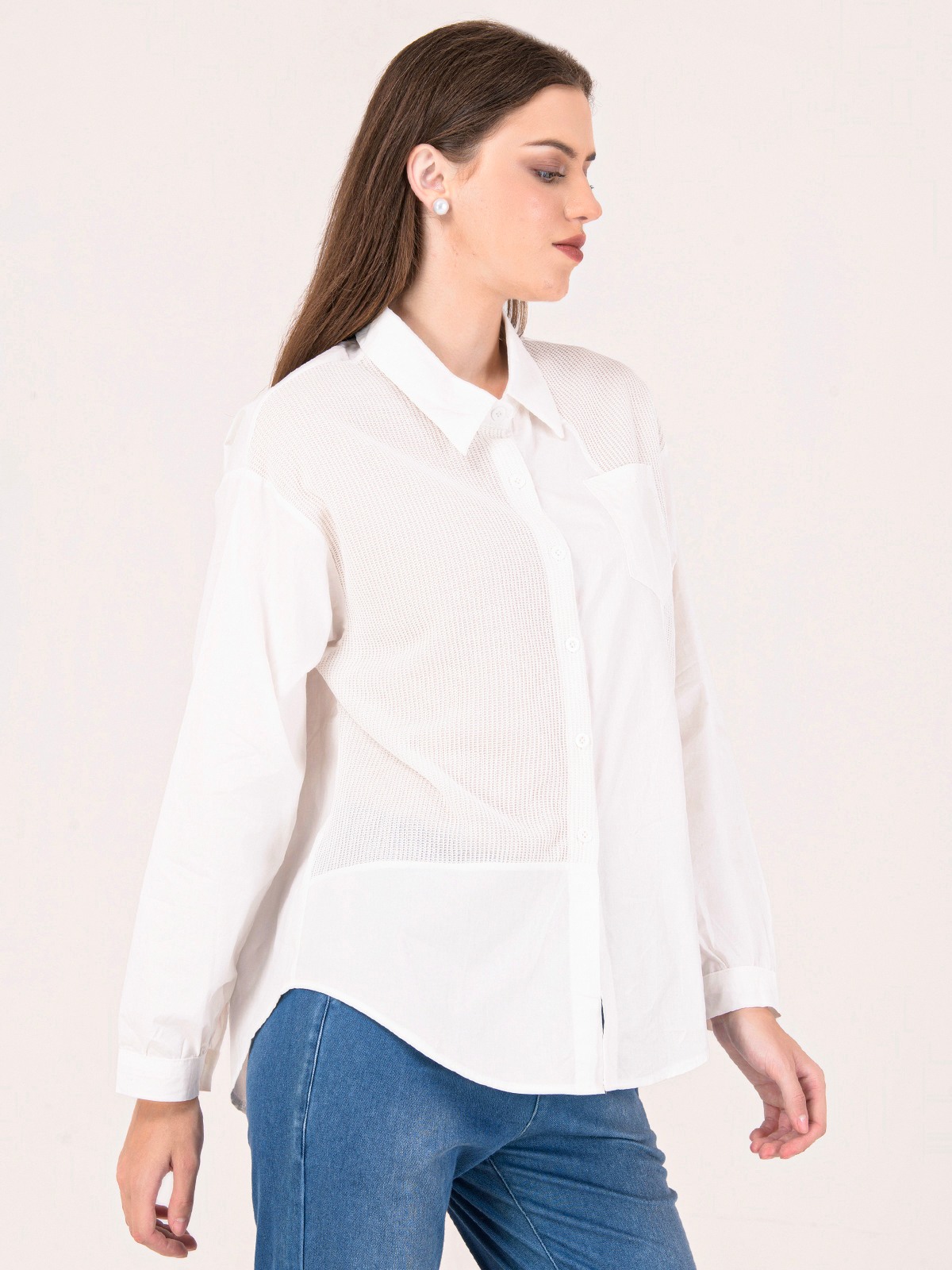Albion Women White Smart Top