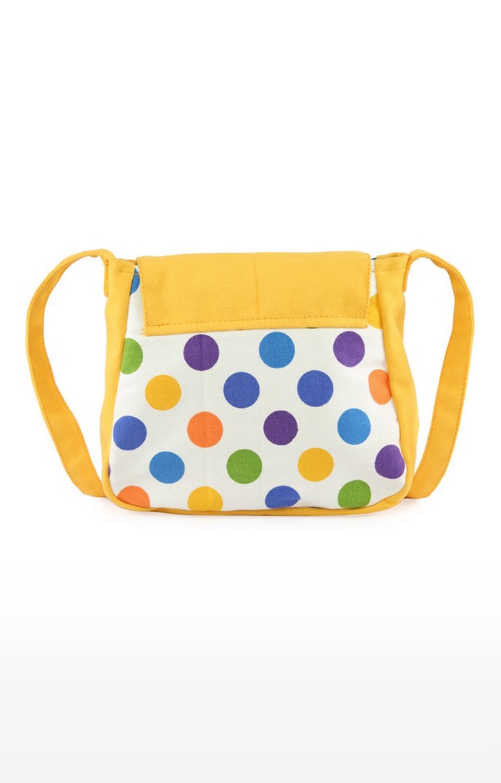 Vivinkaa | Vivinkaa Multi Coloured Polka Dots Canvas Sling Bags 1