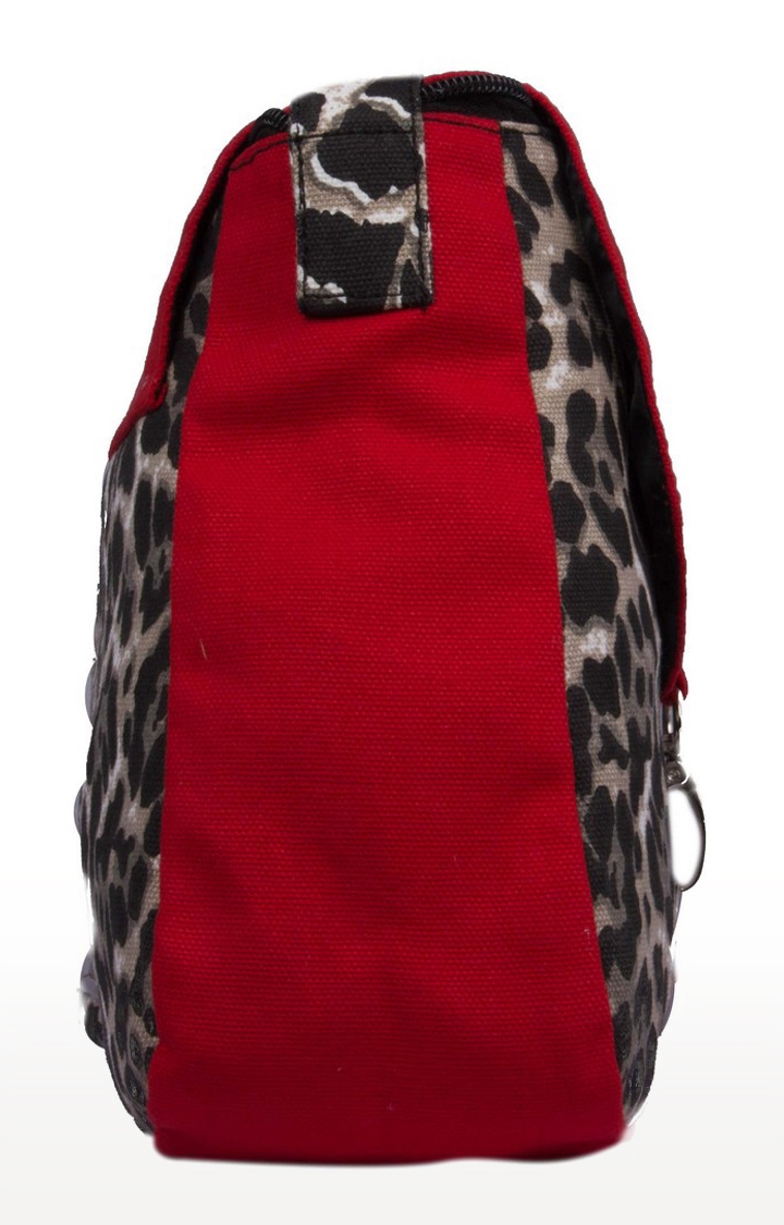 Vivinkaa | Vivinkaa Red Tiger Canvas Printed Sling Bags 4