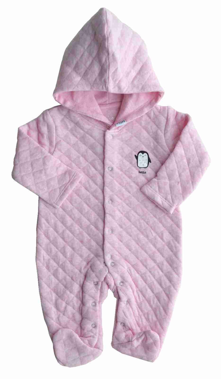 Pink Quilted Full Sleeper/Romper with Feet (Quilt)