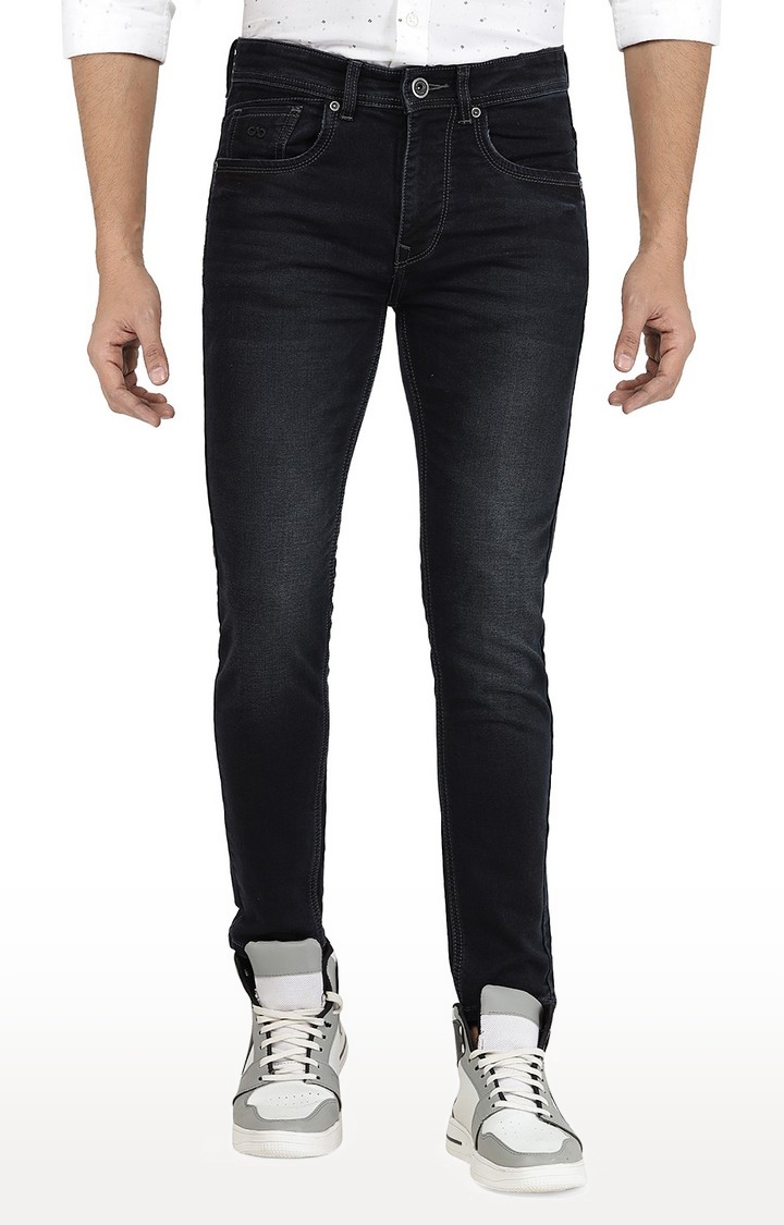 JadeBlue | Men's Grey Cotton Blend Solid Jeans 0