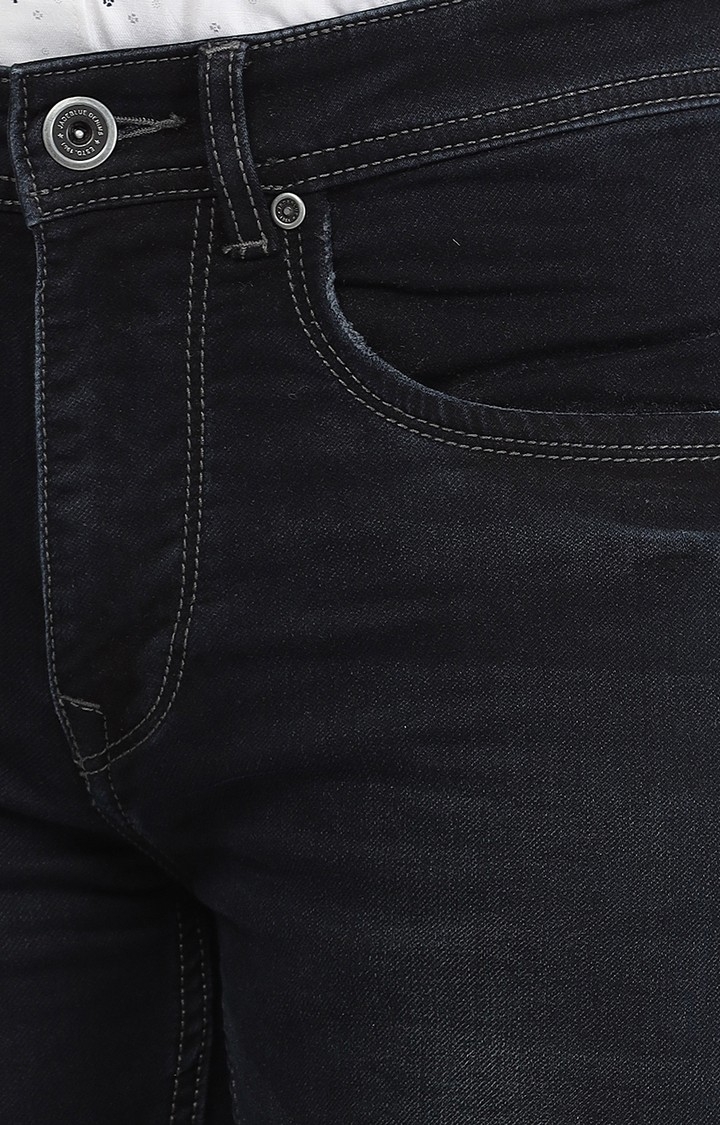 JadeBlue | Men's Grey Cotton Blend Solid Jeans 3