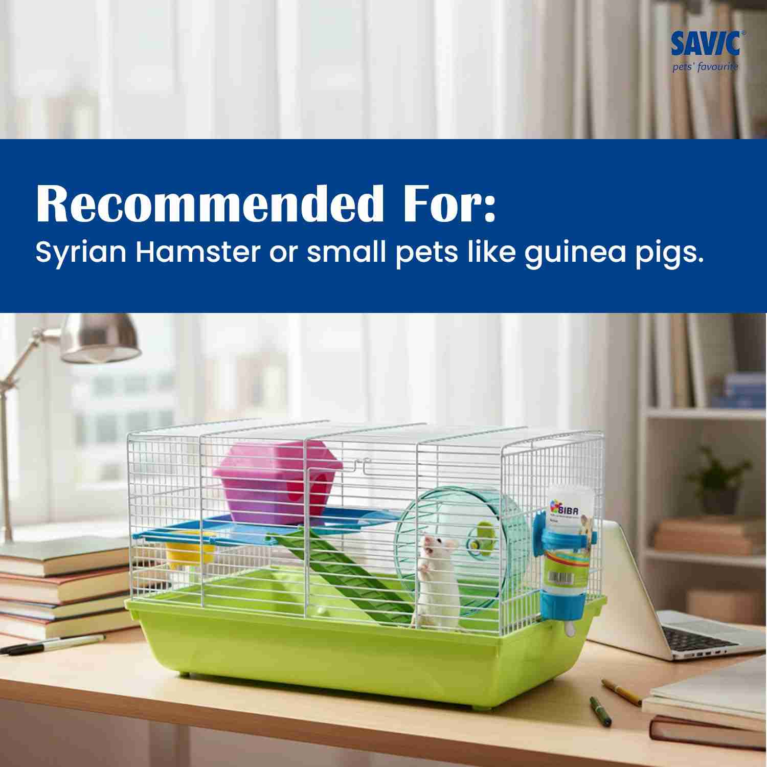 Savic Martha Hamster & Guniea Pigs Cage (19x12x8 Inch)