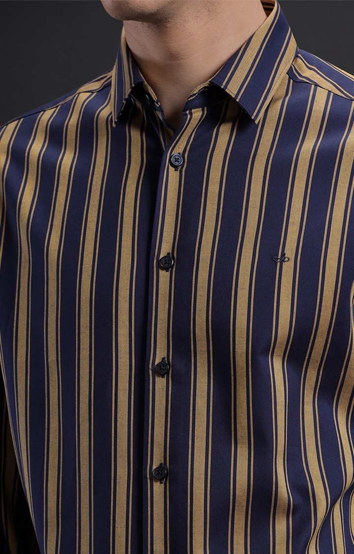 Men's Multi Cotton Striped Casual Shirt