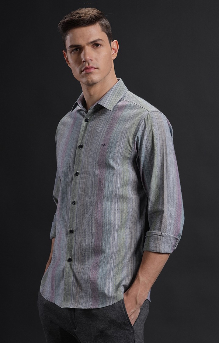 Men's Multicolor Cotton Striped Casual Shirt
