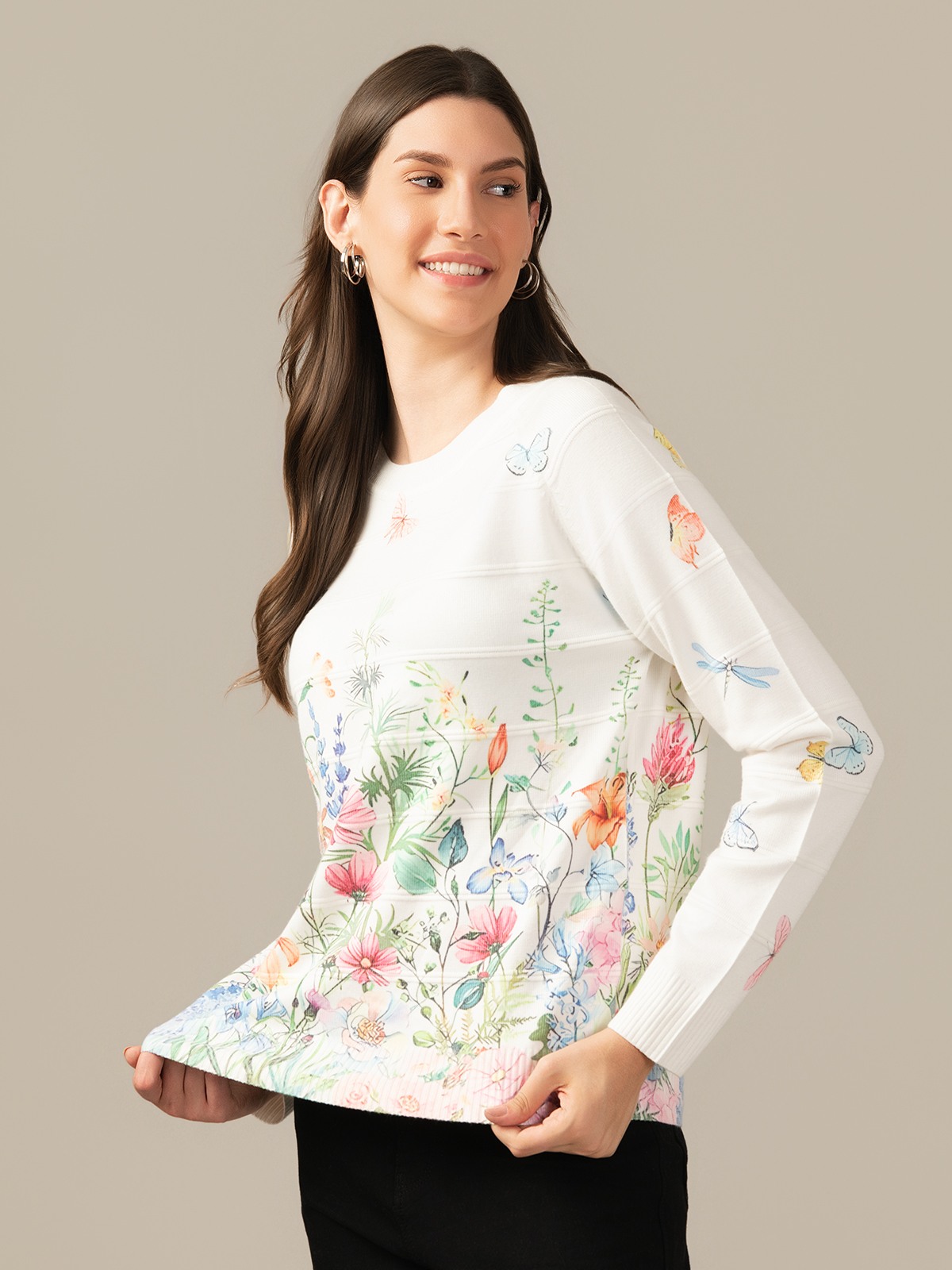 ALBION PREMIUM LADIES WHITE SWEATSHIRT