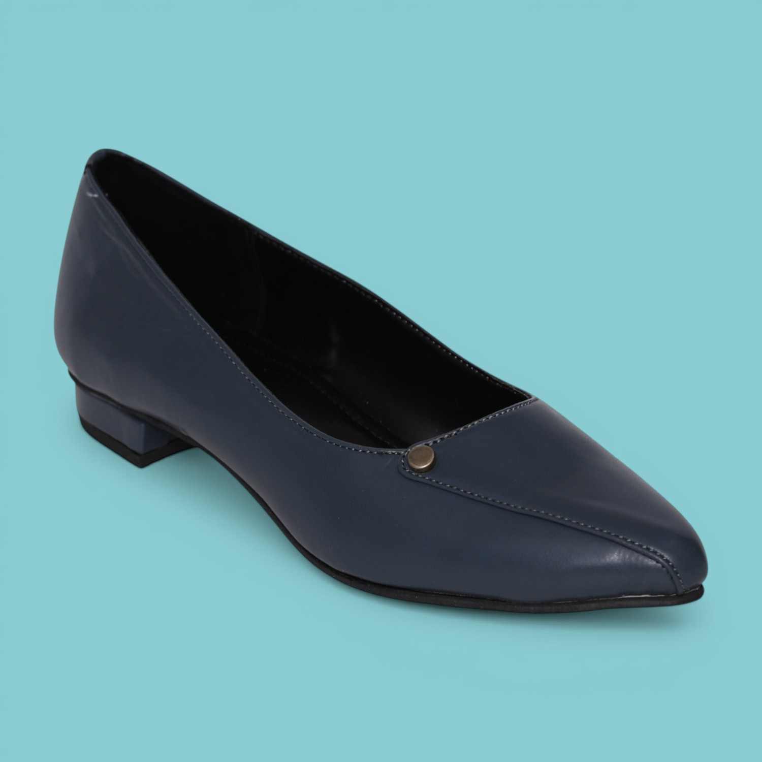 Women’s Elegant Navy Slip-Ons with Chic Front Detail