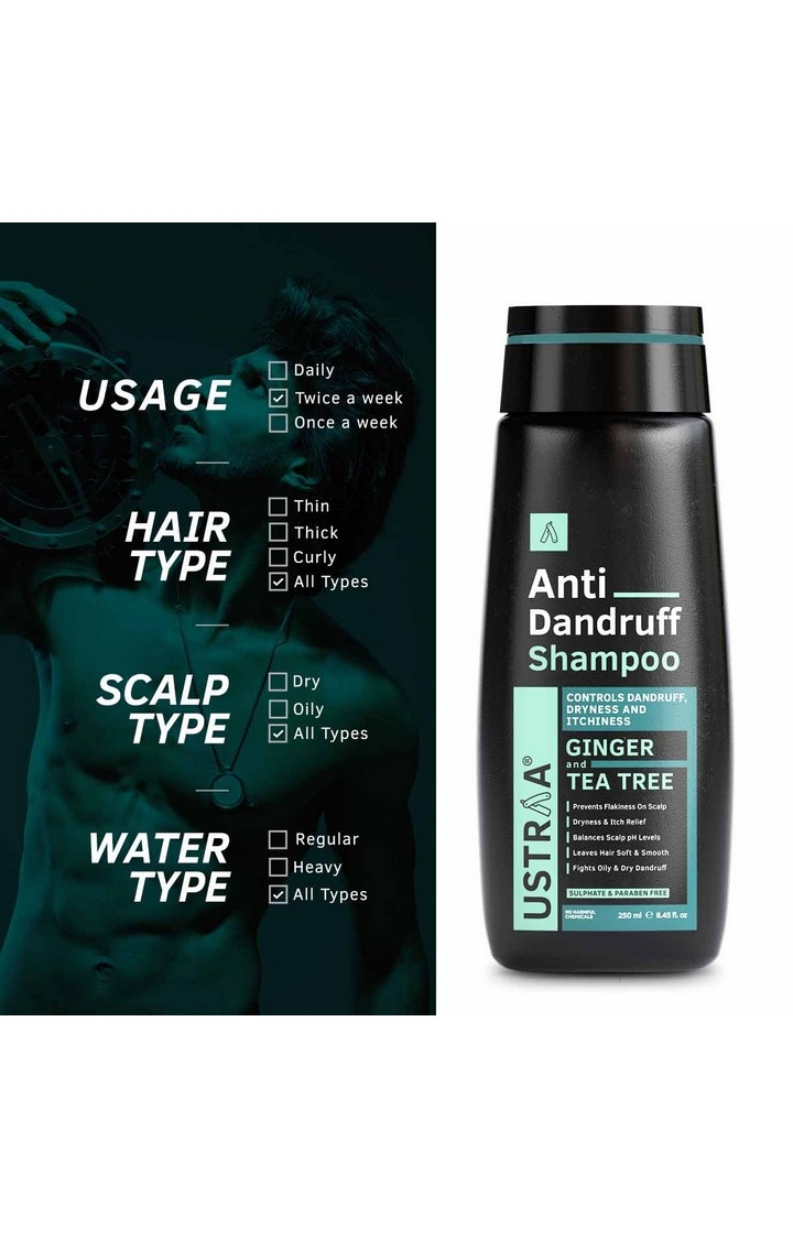 Ustraa | Hair growth Vitalizer & Anti Dandruff Shampoo(Pack Of 2) 3