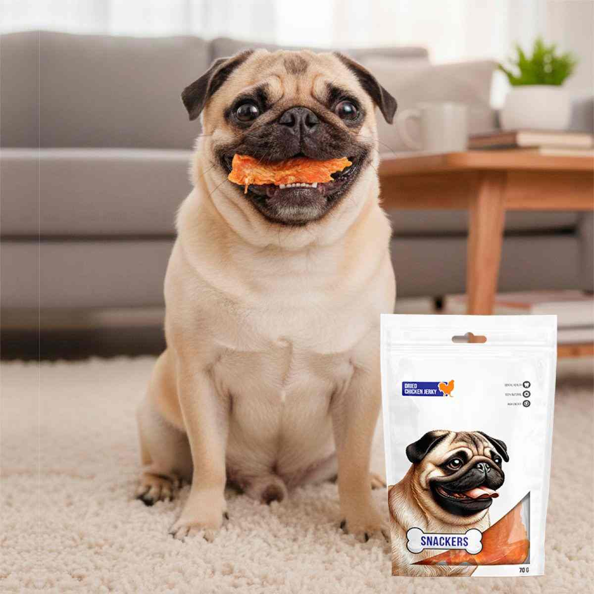 Snackers Dried Chicken Jerky Dog Treats 70g