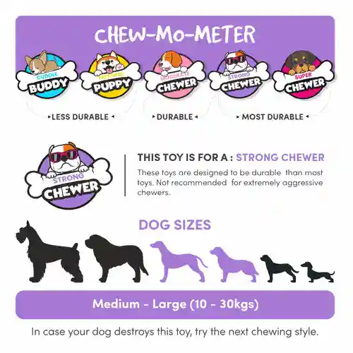 Barkbutler Fofos Silence Strawberry Squeaky Chew Toy for Dogs