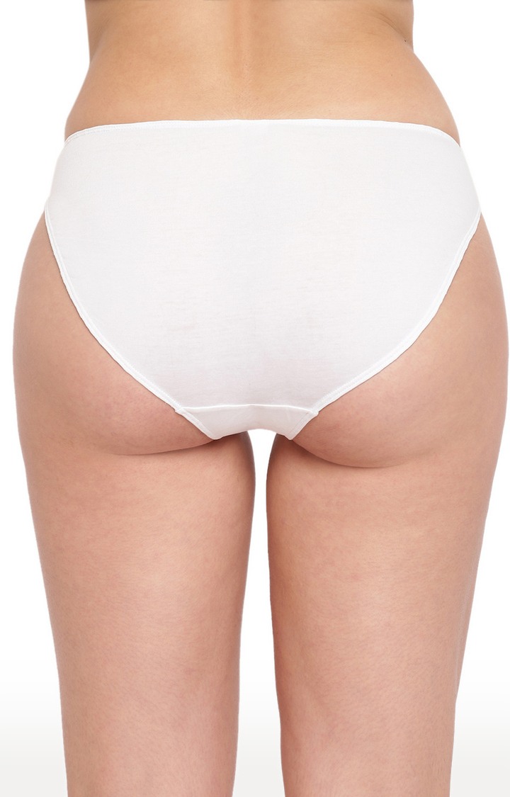 BASIICS by La Intimo | White and Black Glamo Rise High Leg Bikini Panty - Pack of 3 5