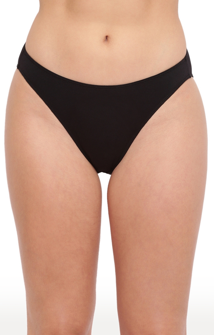 BASIICS by La Intimo | White and Black Glamo Rise High Leg Bikini Panty - Pack of 3 2