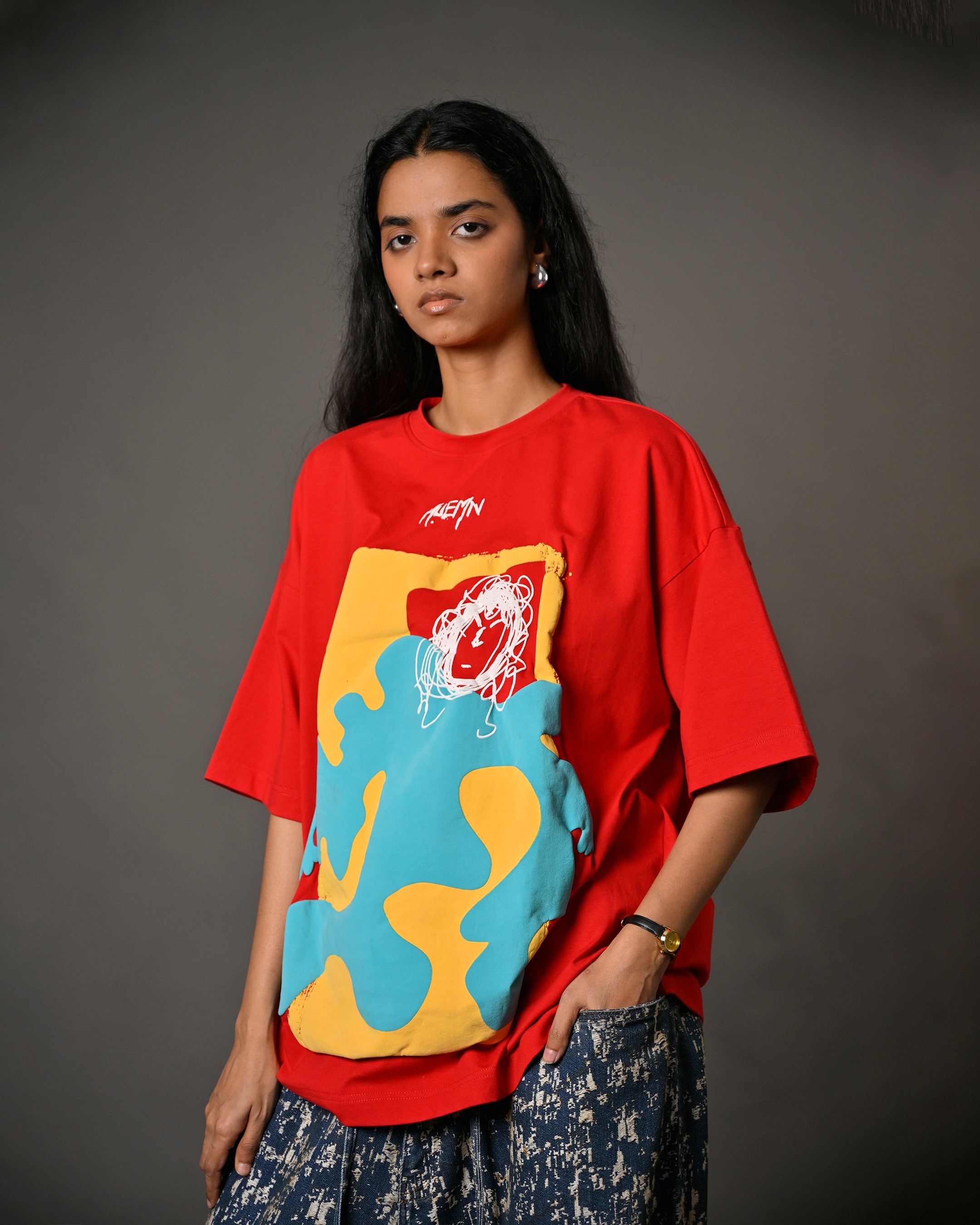Doodle Man T-Shirt - Red