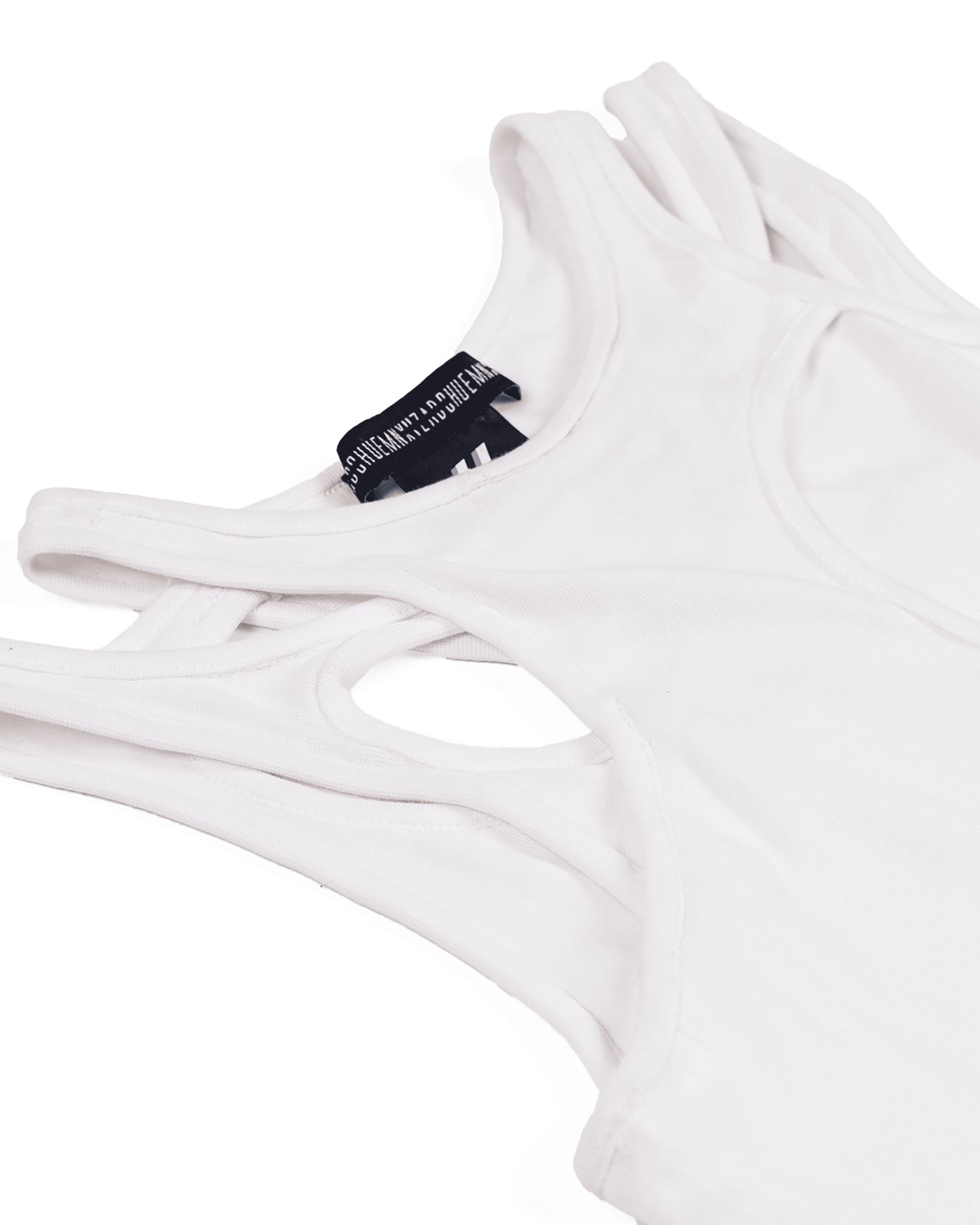 Tank Top With Layered Panels (White)