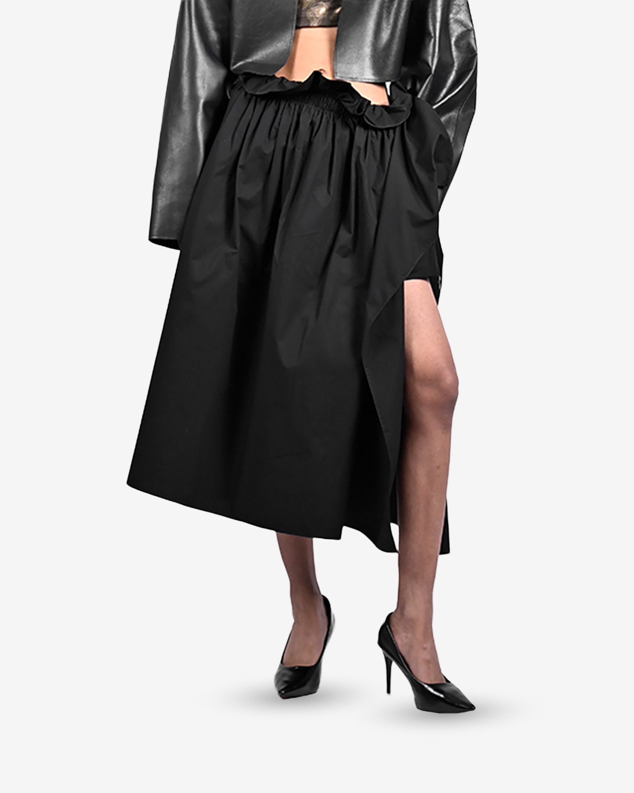 Gathered Skirt - Black