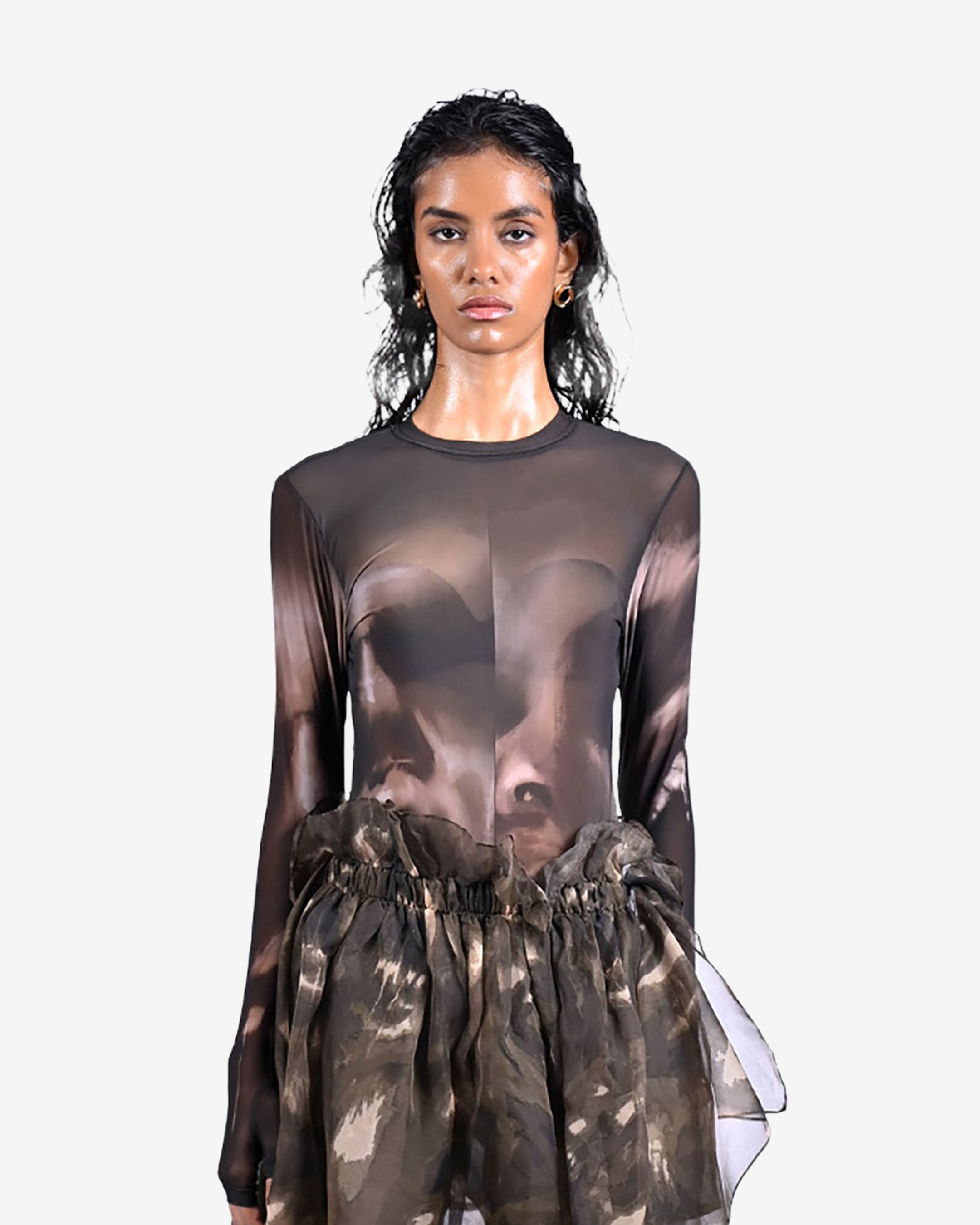 Sculpted Gloved Howling Top