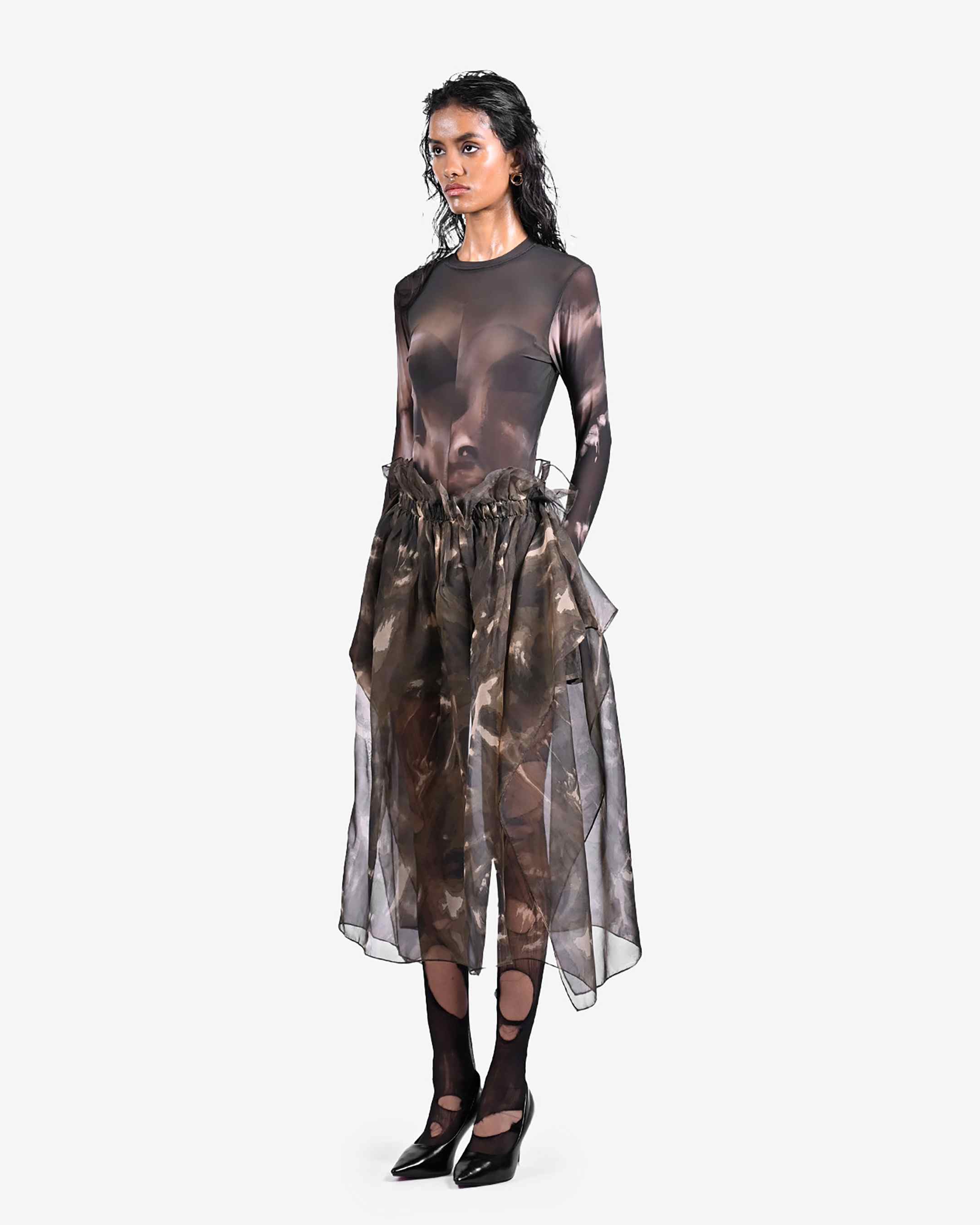 Sculpted Gloved Howling Top