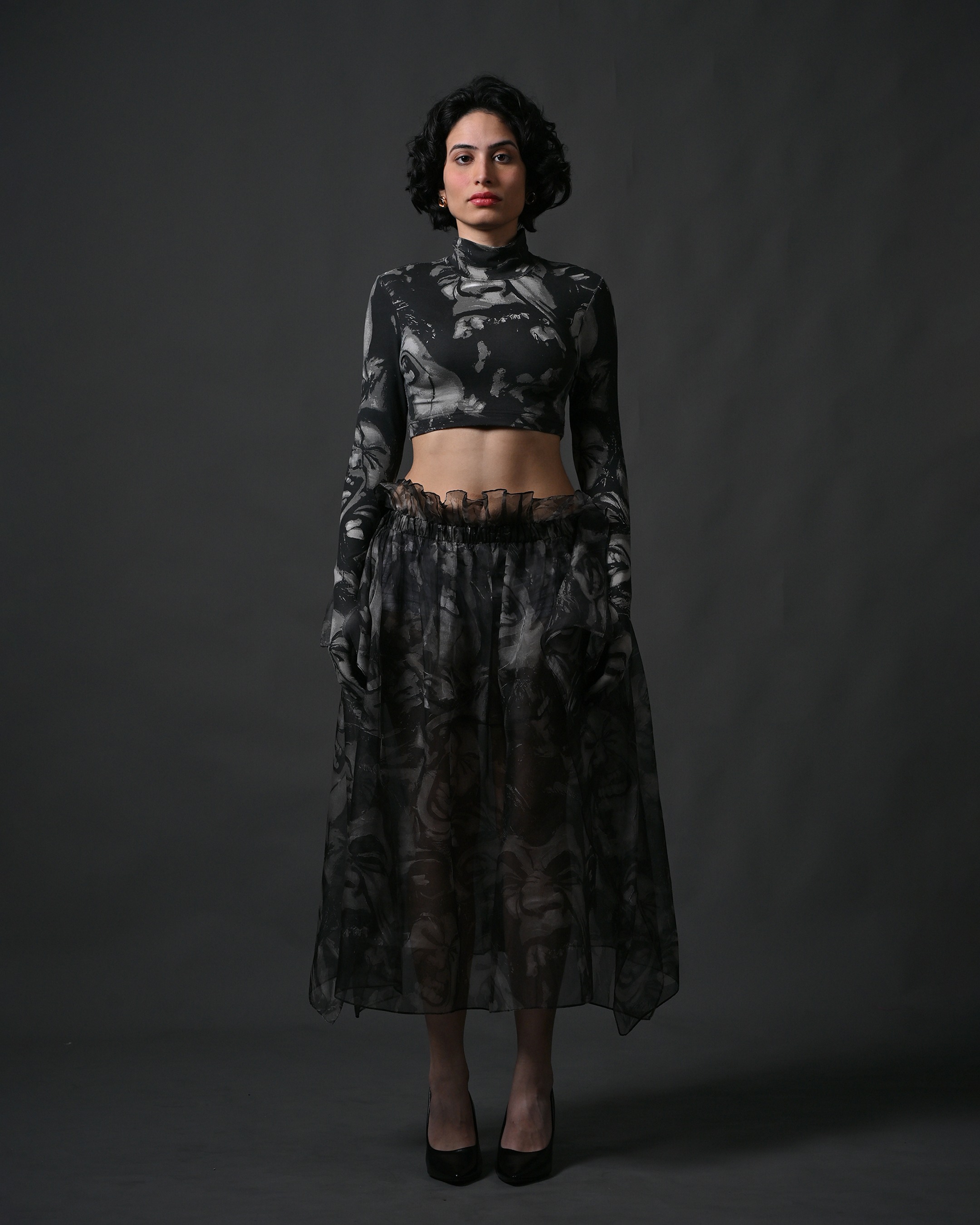 Second Skin Dead Bouquet Crop Top 2.0