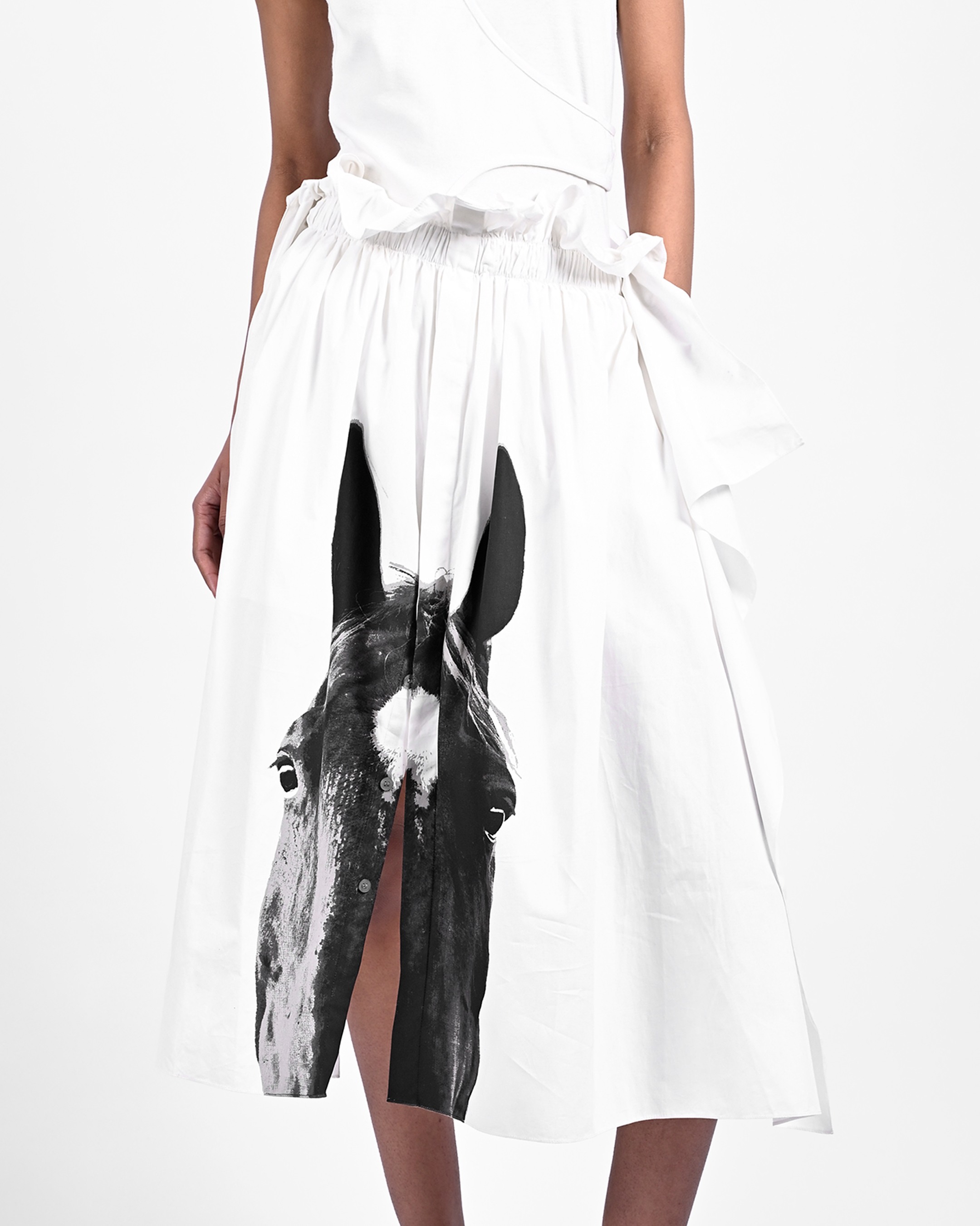 Horse Printed Cotton Skirt