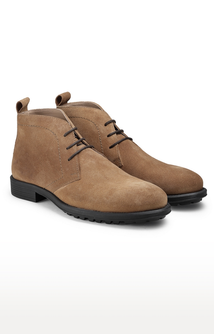 Hats Off Accessories | Suede Leather Beige Chukka Boots 0