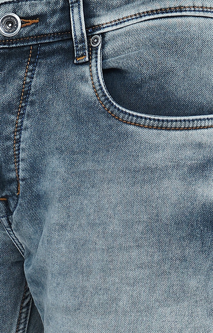JadeBlue | JBD-RD-0020 MID NIGHT GREY Men's Grey Cotton Blend Solid Jeans 3