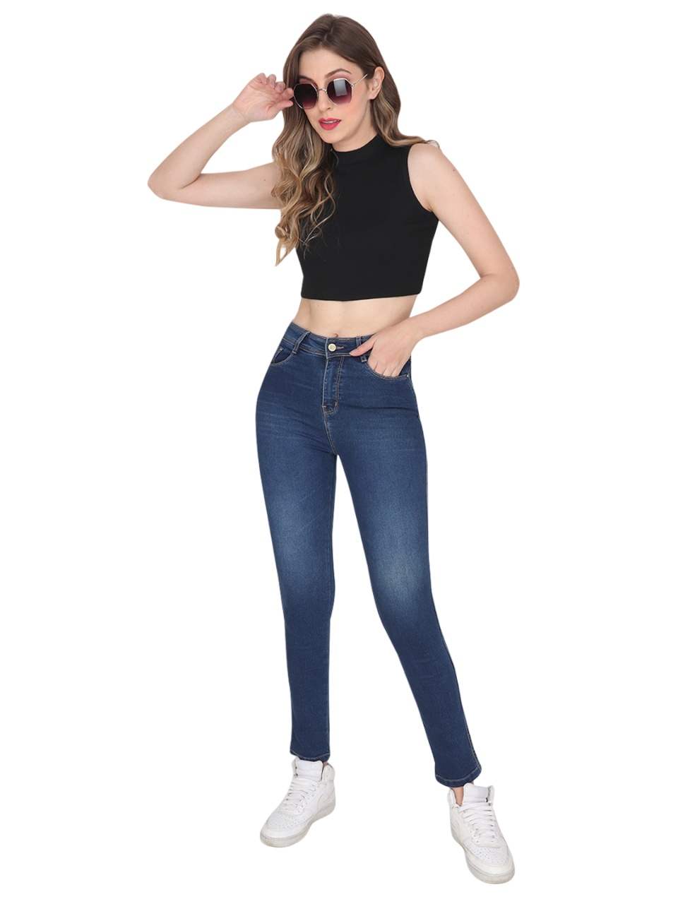 Albion Women Premime Dark Blue Jeans