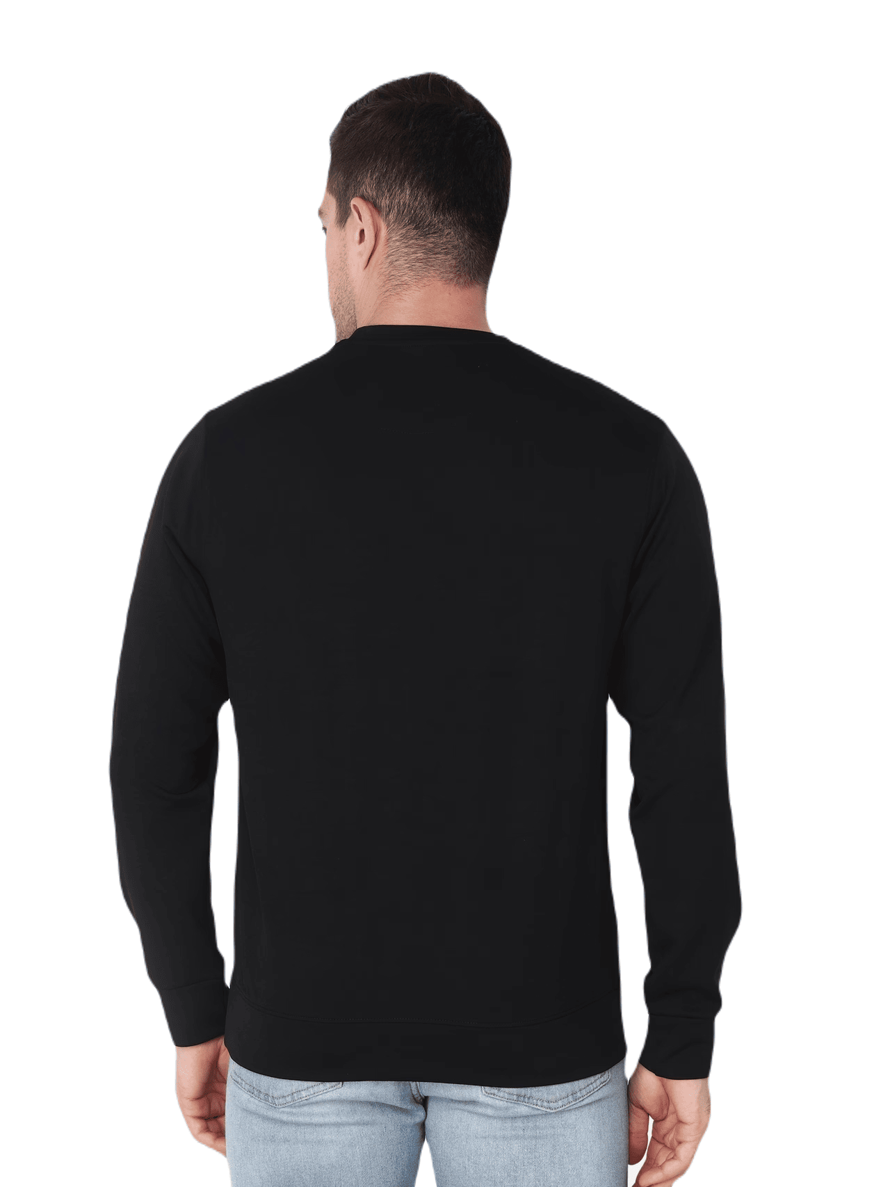 Albion  Mens Winter Black Round Neck Sweatshirt