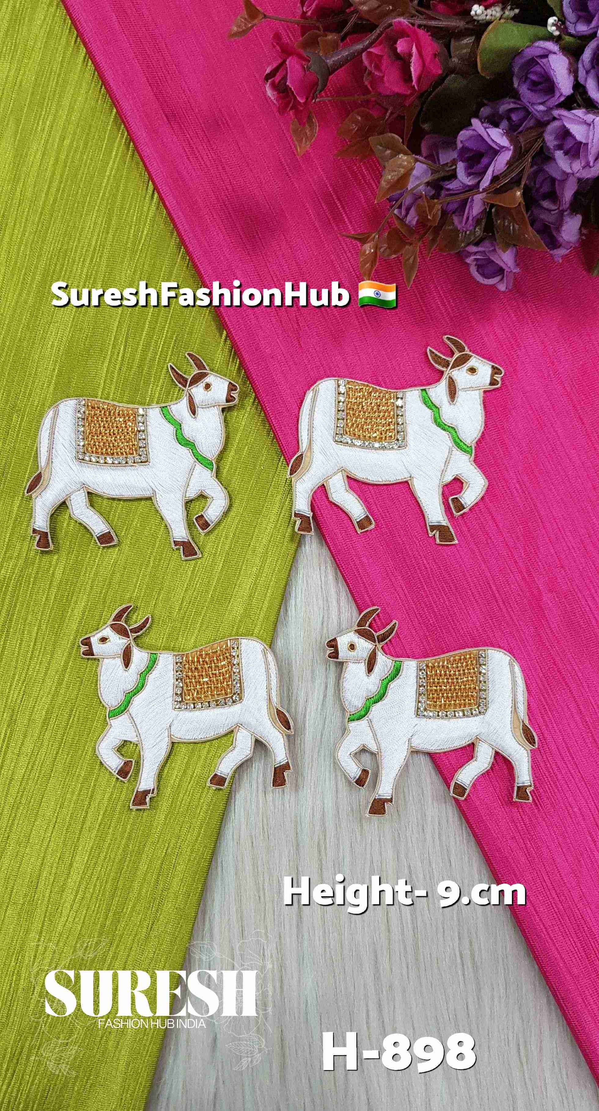 Sacred Charm Cow Patch – Right Facing | E-898