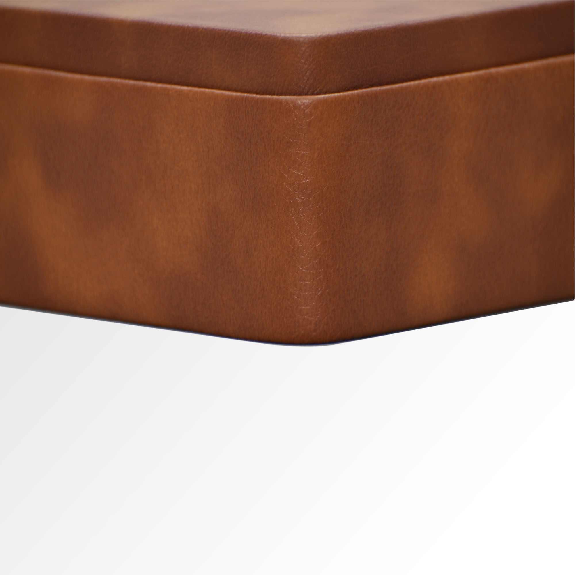 Tissue Box Holder for Home and Office in Premium Faux Leather | Size: 9.5 x 4.5 x 2.5(H) Inches | Classic | Tan