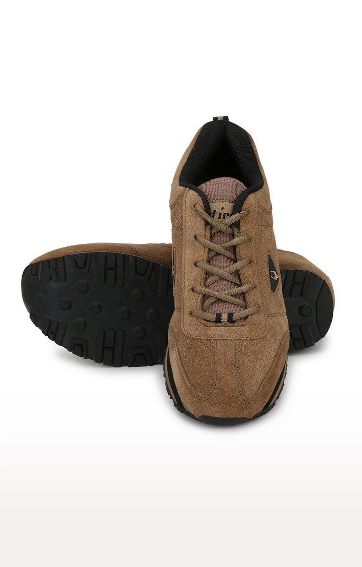Hirolas | Hirolas Men's Multisport Leather Sneaker Shoes- Camel 4