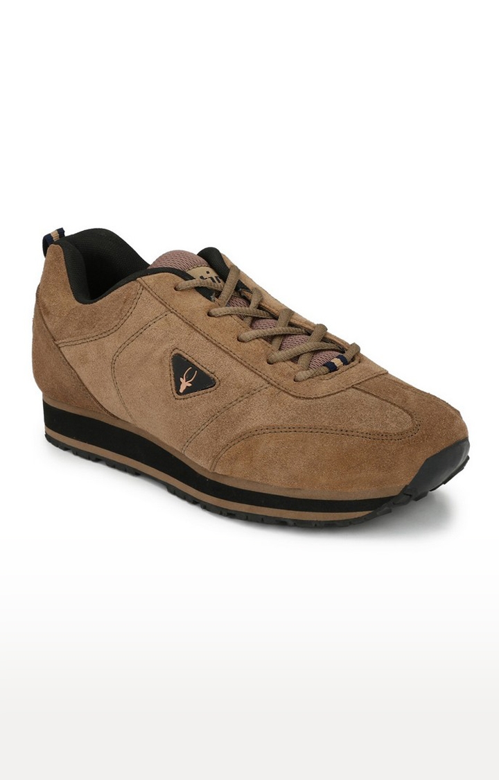 Hirolas | Hirolas Men's Multisport Leather Sneaker Shoes- Camel 0