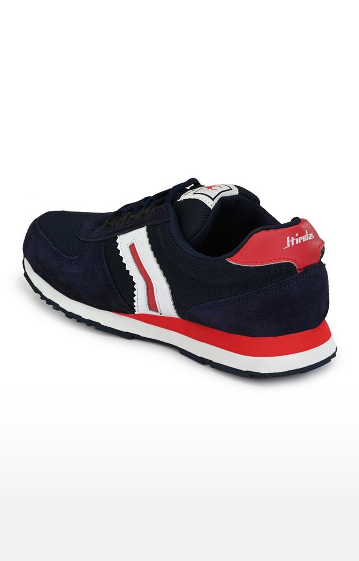 Hirolas | Hirolas Men's Multisport Leather Sneaker Shoes- Blue/Red 2
