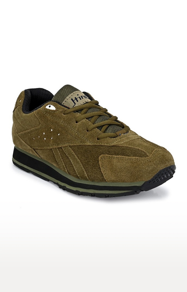 Hirolas | Hirolas® Men's Leather Multi Sport Shock Absorbing Walking  Running Fitness Athletic Training Gym Sneaker Shoes-Olive 0