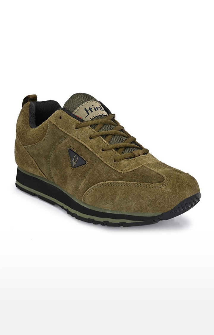 Hirolas | Hirolas® Men's Leather Multi Sport Shock Absorbing Walking  Running Fitness Athletic Training Sneaker Shoes - Olive 0
