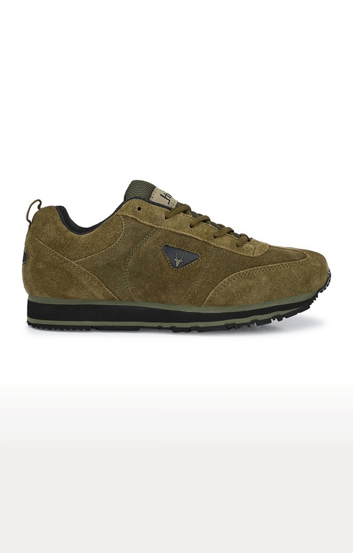 Hirolas | Hirolas® Men's Leather Multi Sport Shock Absorbing Walking  Running Fitness Athletic Training Sneaker Shoes - Olive 1