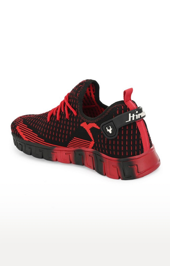 Hirolas | Hirolas® Men's Knitted athleisure Sports Shoes - Black/Red 2