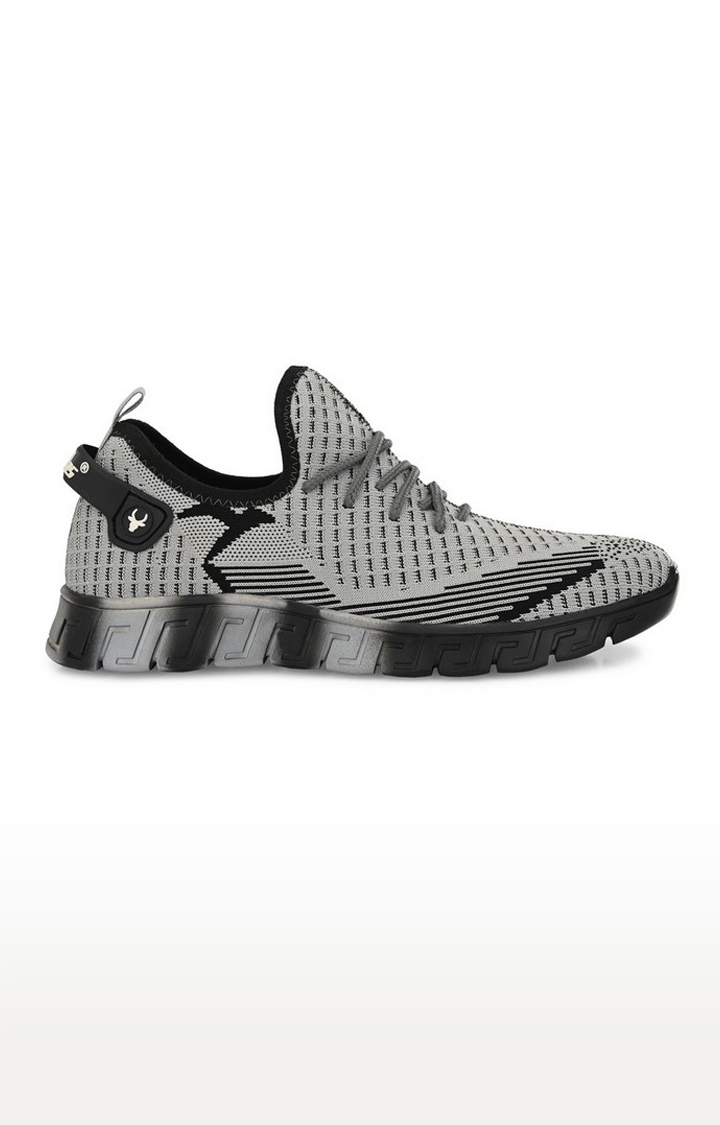 Hirolas | Hirolas® Men's Knitted athleisure Sports Shoes - Grey/Black 1