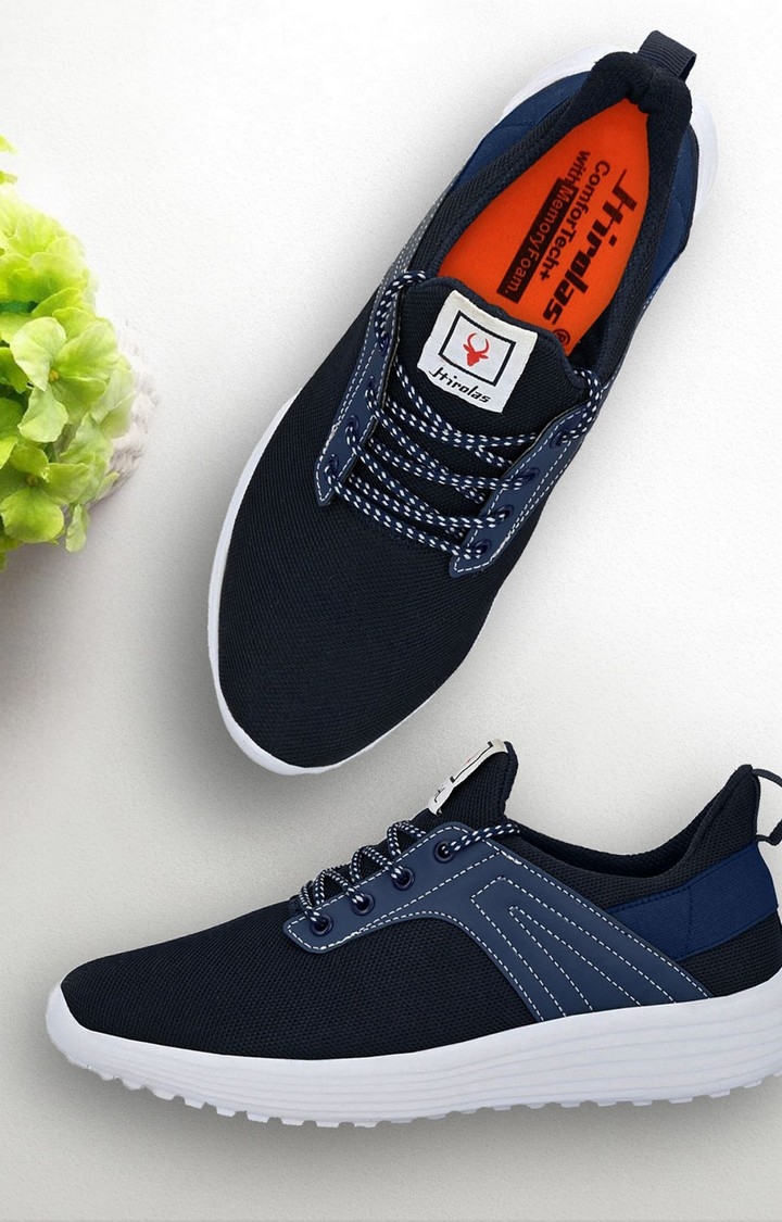 Hirolas | Hirolas® Men's Mesh Blue Running/Walking/Gym Sports Sneaker Shoes 5