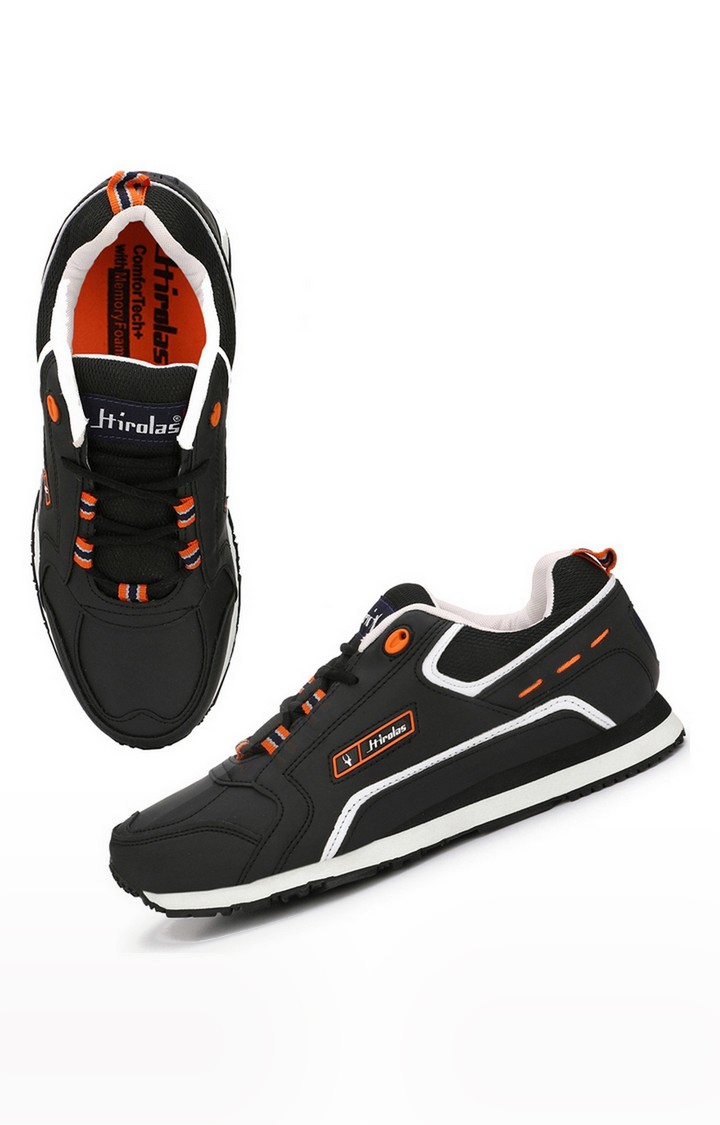 Hirolas | Hirolas Multi Sport Shock Absorbing Walking  Running Fitness Athletic Training Gym Sneaker Shoes - Black 4