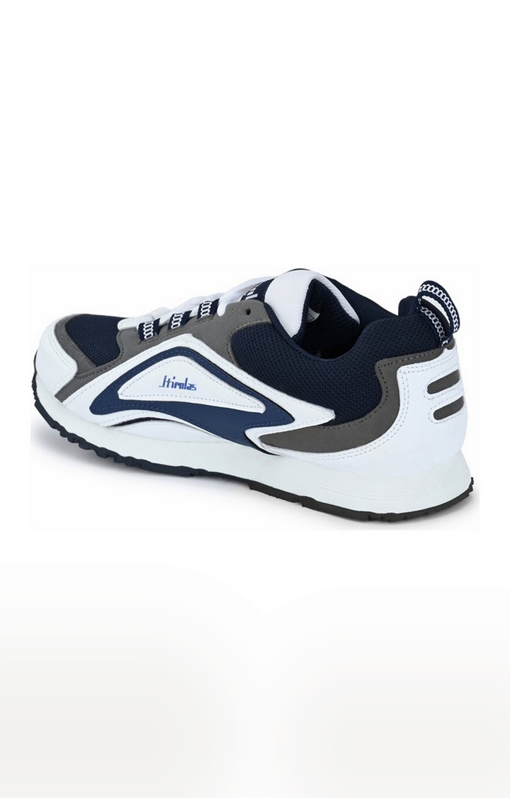 Hirolas | Hirolas Multi Sport Shock Absorbing Walking  Running Fitness Athletic Training Gym Fashion Sneaker Shoes - White/Blue 2